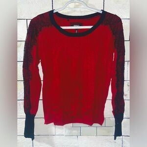🔹Buffalo David Bitton Sweater With Lace Detail Size Small